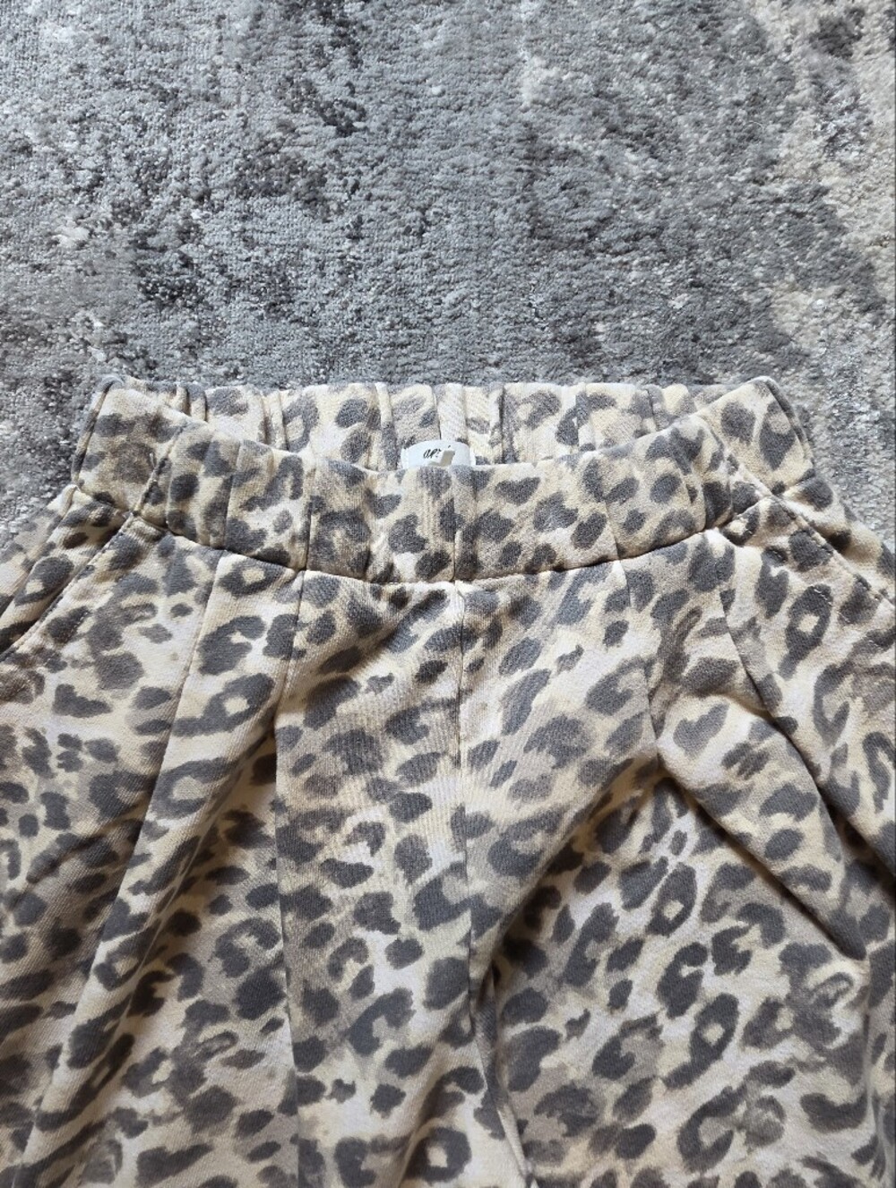 Aerie Wide Leg Street Trousers- Leopard - Picture 6 of 7